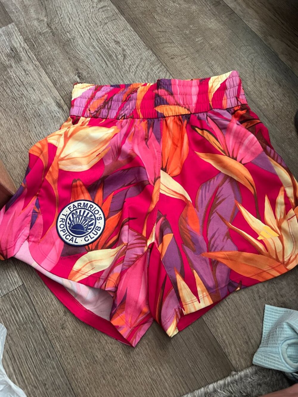 NWT! FARM Rio x Adidas Pacer Shorts size XS - Picture 3 of 9